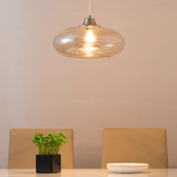 Pendelleuchte Lawrence II - Sicherheitsglas / Eisen - 1-flammig - Champagner - Image 2