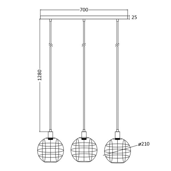Pendelleuchte Le Vey I - Eisen - 3-flammig - Image 9