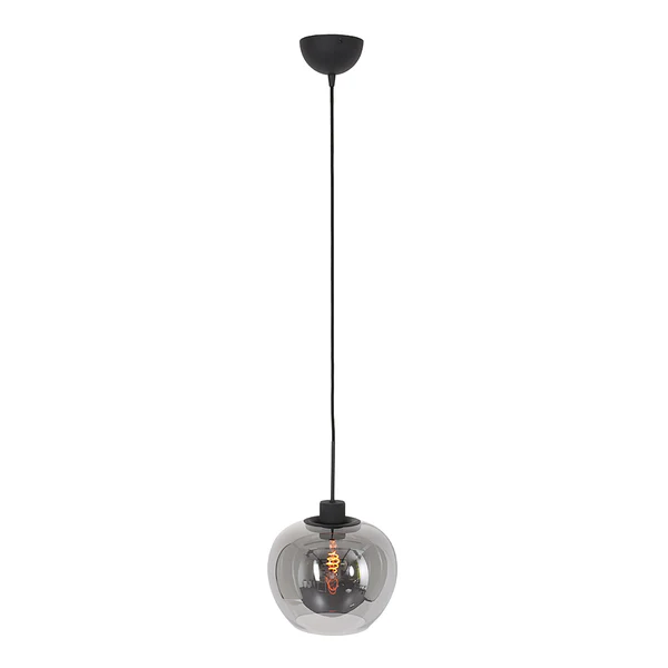 Pendelleuchte Lotus 1-flammig - Aluminium - Schwarz - Durchmesser: 25 cm - Image 3
