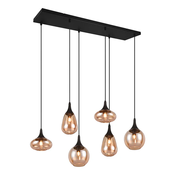 Pendelleuchte Lumina - Glas / Eisen - Flammenanzahl: 6 - Image 2