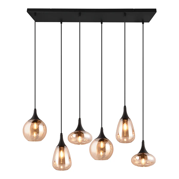 Pendelleuchte Lumina - Glas / Eisen - Flammenanzahl: 6 - Image 5