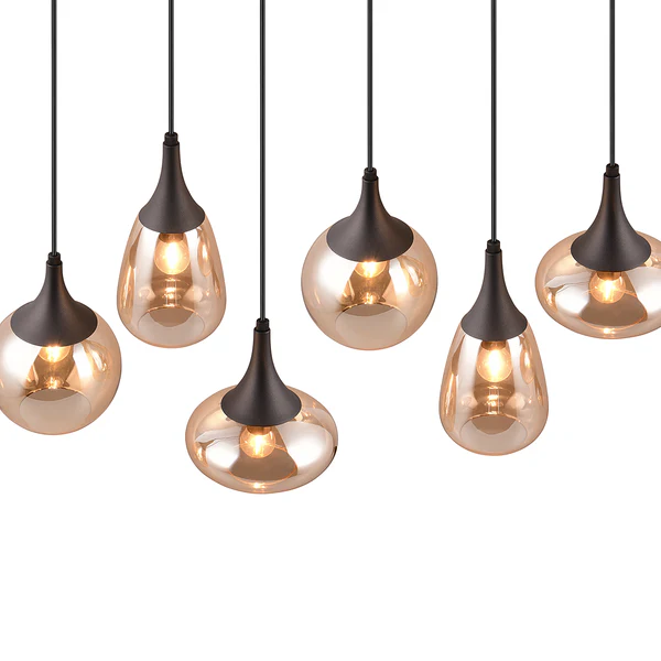 Pendelleuchte Lumina - Glas / Eisen - Flammenanzahl: 6 - Image 9