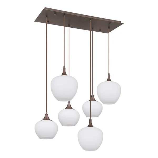 Pendelleuchte Maxy Typ B - Opalglas / Eisen - 6-flammig - Image 4