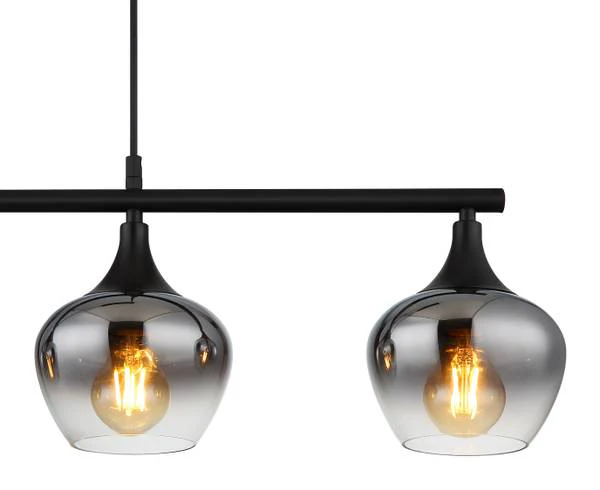 Pendelleuchte Maxy Typ E - Rauchglas / Eisen - 4-flammig - Image 6
