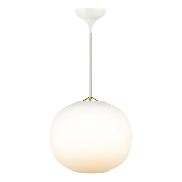 Pendelleuchte Navone - Messing / Opalglas - Weiß - 1-flammig - Durchmesser: 20 cm - Image 4