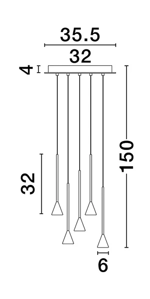 Pendelleuchte Net Typ B - Aluminium - 15-flammig - Image 6