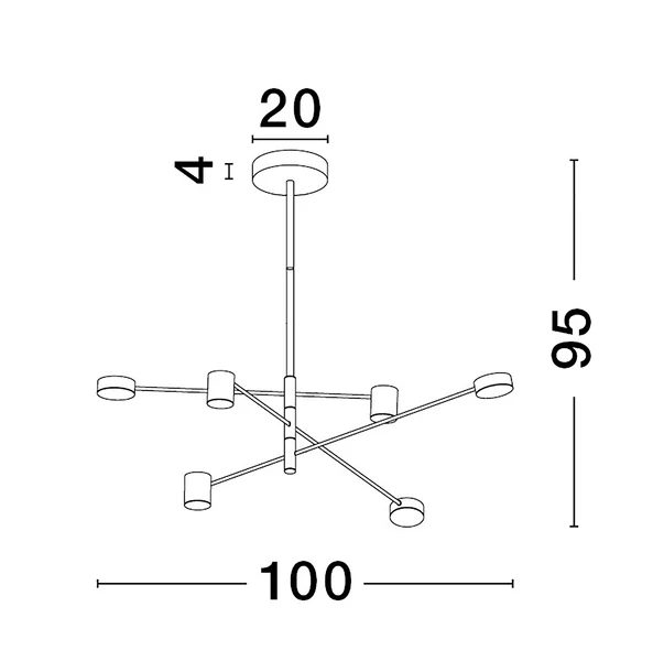 Pendelleuchte Nordik Typ A - Aluminium - Flammenanzahl: 6 - Image 5