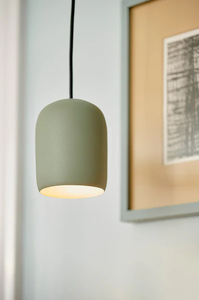 Pendelleuchte Notti 10 - Milchglas - Messing - 1-flammig - Olivgrün - Image 2