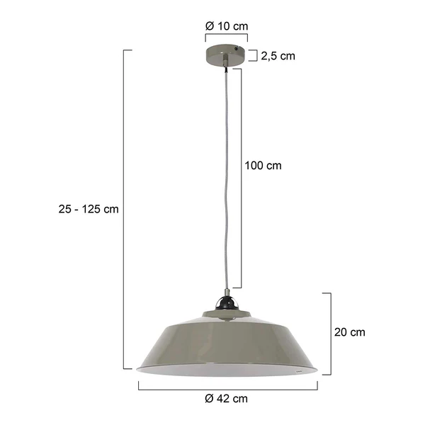Pendelleuchte Nova - Aluminium - 1-flammig - Grau / Grün - Image 12