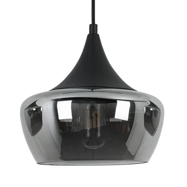 Pendelleuchte Oli - Eisen / Rauchglas - Schwarz - Flammenanzahl: 3 - Image 8