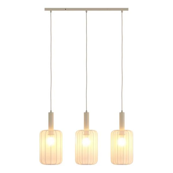 Pendelleuchte ONI - Nylon / Eisen - 3-flammig - Beige - Image 7