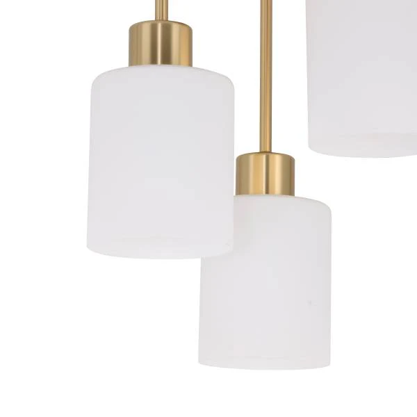Pendelleuchte Polley - Gusseisen / Milchglas - Gold - Flammenanzahl: 3 - Image 6