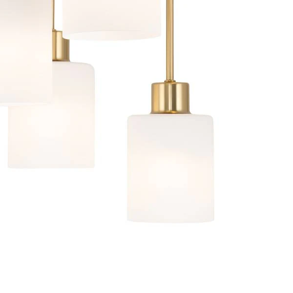 Pendelleuchte Polley - Gusseisen / Milchglas - Gold - Flammenanzahl: 5 - Image 5