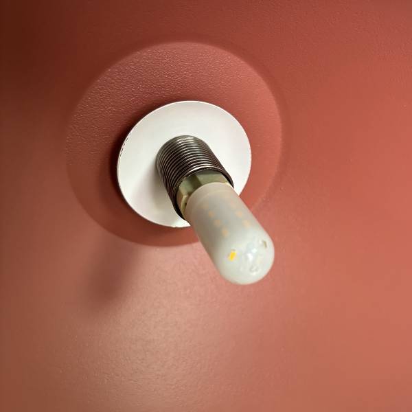 Pendelleuchte Quora - Eisen / Opalglas - 1-flammig - Rot - Image 7