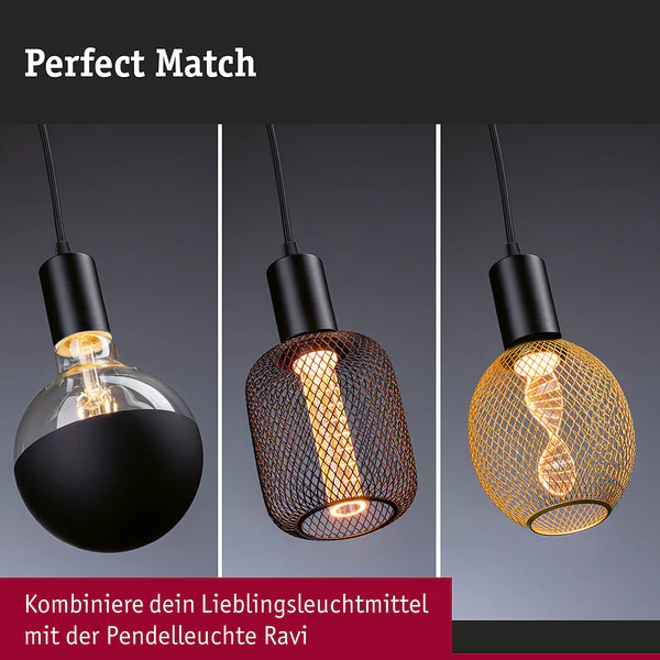 Pendelleuchte Ravi - Aluminium -1-flammig - Schwarz - Image 12