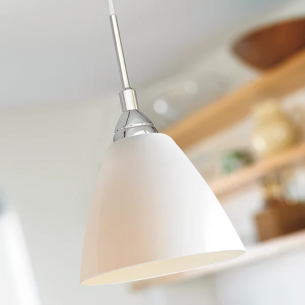 Pendelleuchte Read - Metall/Glas OpalWeiß - Durchmesser Lampenschirm: 20 cm - Image 4