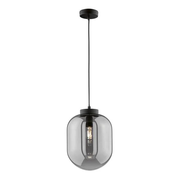 Pendelleuchte Regi - Eisen / Rauchglas - Schwarz - 1-flammig - Image 3