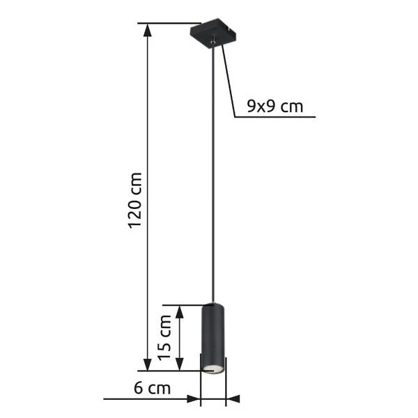 Pendelleuchte Robby Typ B - Eisen - 1-flammig - Schwarz - Image 5