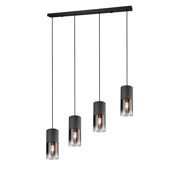 Pendelleuchte Robin II - Klarglas  / Aluminium - 4-flammig - Image 6