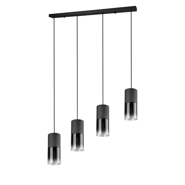 Pendelleuchte Robin II - Klarglas  / Aluminium - 4-flammig - Image 8
