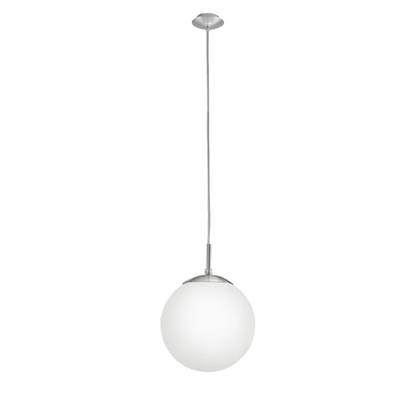 Pendelleuchte Rondo Opal - Opalglas / Stahl - 1-flammig - Durchmesser: 20 cm - Image 3