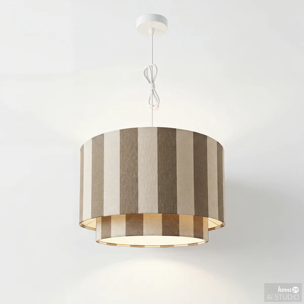Pendelleuchte SELEN - Eisen / Textil - 1-flammig - Beige - Image 4