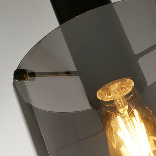 Pendelleuchte Sweden 1-flammig - Stahl / Glas - Schwarz - Image 4