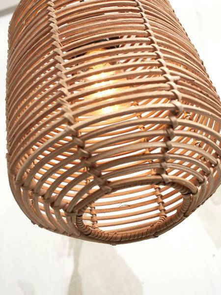 Pendelleuchte Tanami - Beige - Rattan - 25 x 25 x 18 cm - Image 10