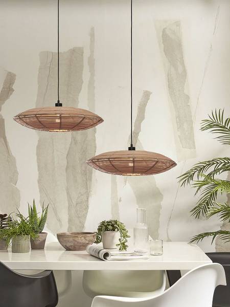 Pendelleuchte Tanami Typ A - Beige - Eisen - Rattan - 55 x 14 x 55 cm - Image 3