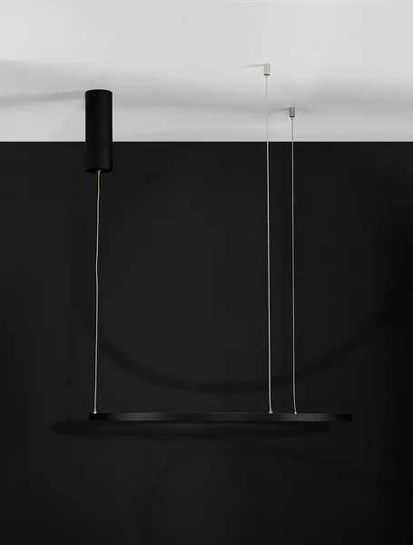 Pendelleuchte Tarquin - Aluminium - 1-flammig - Schwarz - Durchmesser: 60 cm - Image 3