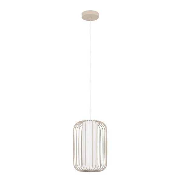 Pendelleuchte Terrarosa - Stahl / Mischgewebe - 1-flammig - Durchmesser: 24 cm - Image 2