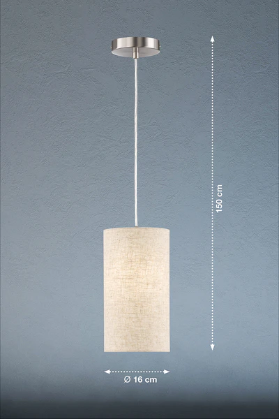 Pendelleuchte Thor 1-flammig - Eisen - Beige - Image 3