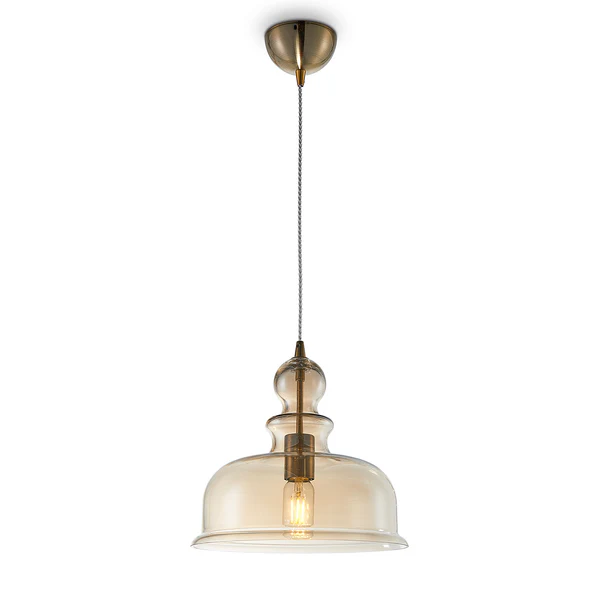 Pendelleuchte Tone Typ A - Farbglas / Mischmetall - 1-flammig - Image 4