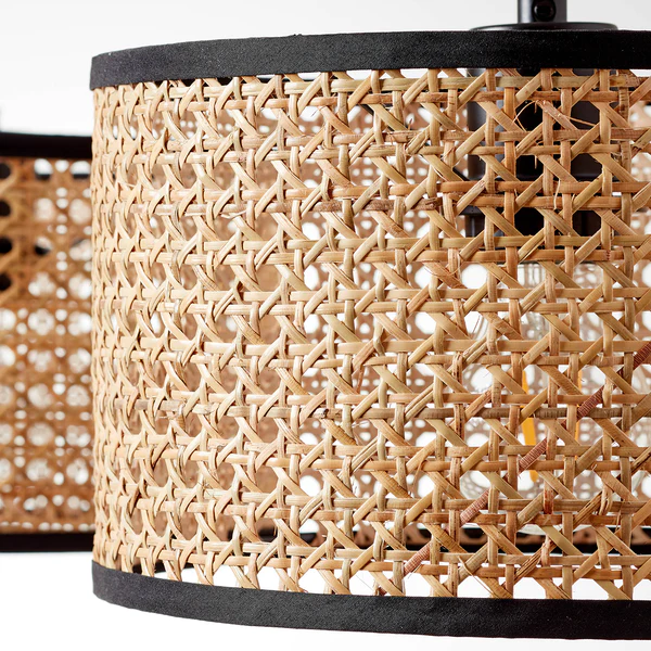 Pendelleuchte Wiley - Rattan / Eisen - 3-flammig - Image 4