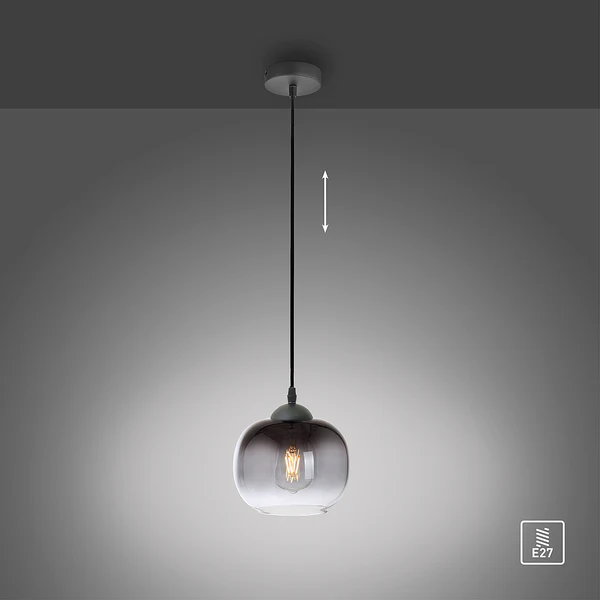 Pendelleuchte Zea Typ A - Rauchglas / Eisen - 1-flammig - Image 5