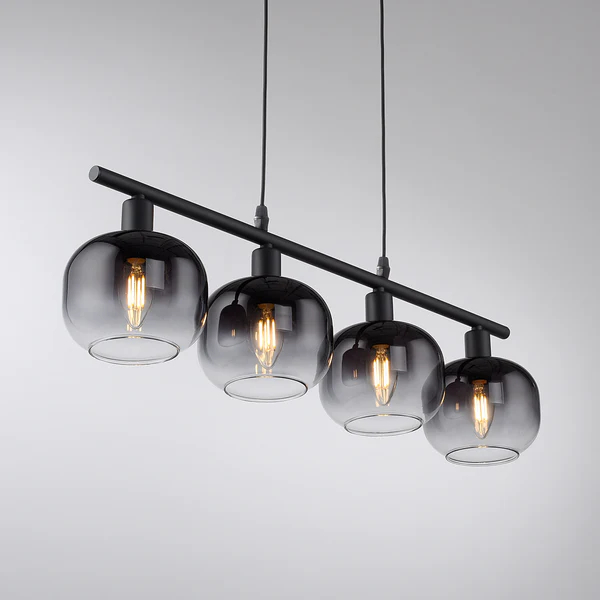 Pendelleuchte Zea Typ B - Rauchglas / Eisen - 4-flammig - Image 3