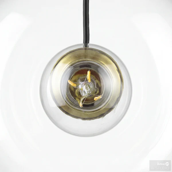 Pendelleuchte ZEVRO rund - Farbglas / Eisen - 1-flammig - Image 8