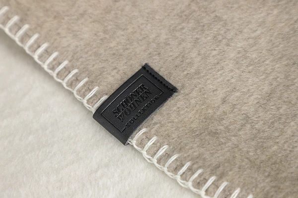 Plaid Favorit - Baumwolle / Polyacryl - 150 x 200 cm - Beige - Image 3