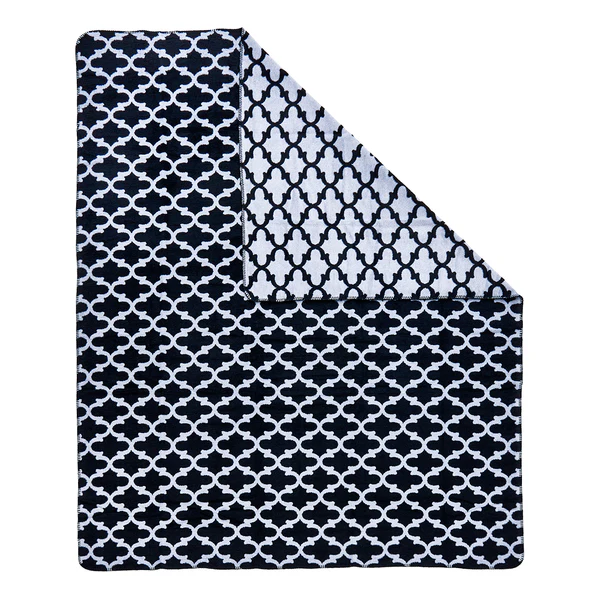 Plaid Milano Barock - Mischgewebe - Schwarz / Silber - Image 2