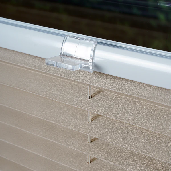 Plissee Klemmfix free - Polyester / Aluminium - Beige - 60 x 130 cm - Image 8