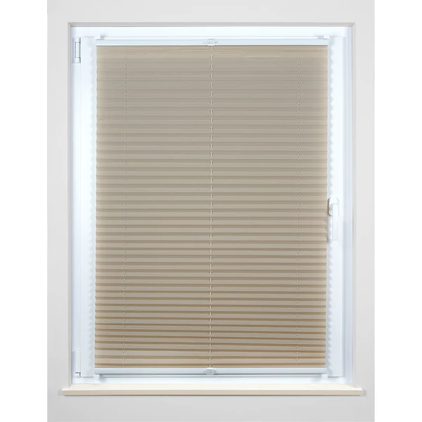 Plissee Klemmfix free - Polyester / Aluminium - Beige - 75 x 130 cm - Image 4