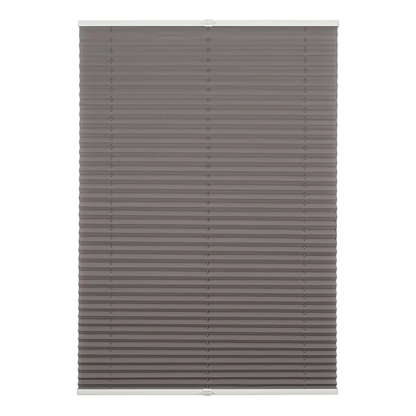 Plissee Klemmfix free - Polyester / Aluminium - Grau - 100 x 130 cm