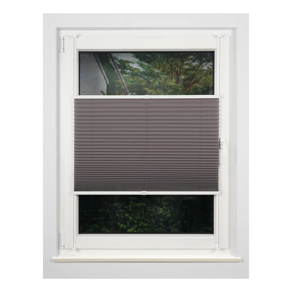Plissee Klemmfix free - Polyester / Aluminium - Grau - 40 x 100 cm - Image 3