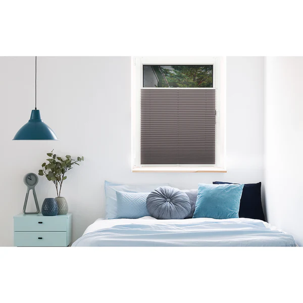 Plissee Klemmfix free - Polyester / Aluminium - Grau - 70 x 210 cm - Image 2