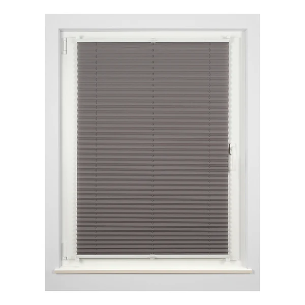 Plissee Klemmfix free - Polyester / Aluminium - Grau - 90 x 130 cm - Image 5