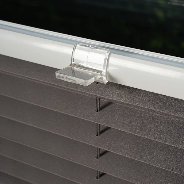 Plissee Klemmfix free - Polyester / Aluminium - Grau - 90 x 130 cm - Image 6