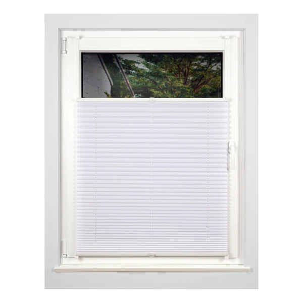 Plissee Klemmfix free - Polyester / Aluminium - Weiß - 90 x 210 cm - Image 4
