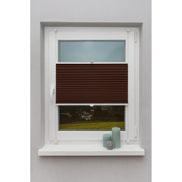 Plissee Klemmfix Fyn - Webstoff - Braun - 80 x 130 cm - Image 5