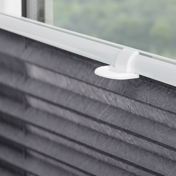 Plissee Klemmfix - Webstoff - Grau - 60 x 210 cm - Image 4