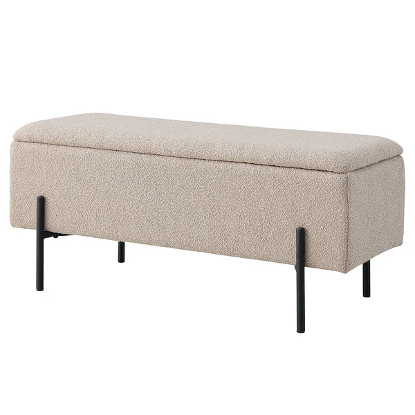 Polsterbank Watford - Stahl - Beige